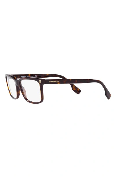 Burberry Foster 54mm Rectangular Optical Glasses In Dark Havana