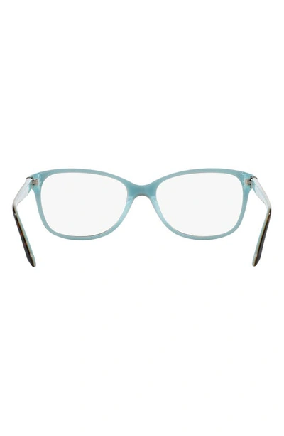 Tiffany & Co 52mm Square Optical Glasses In Turquoise