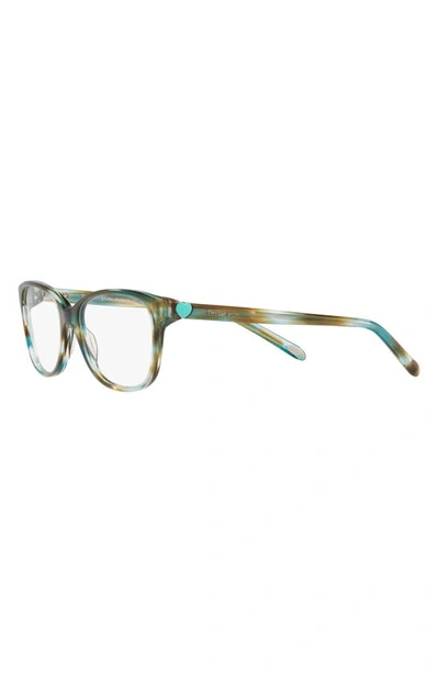 Shop Tiffany & Co 52mm Square Optical Glasses In Havana Blue