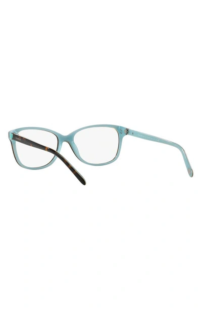 Tiffany & Co 52mm Square Optical Glasses In Turquoise