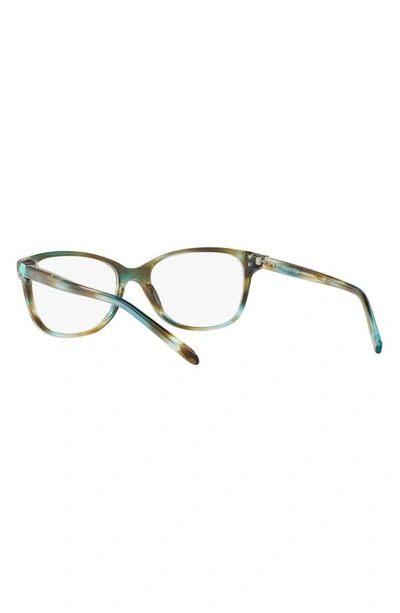 Shop Tiffany & Co 52mm Square Optical Glasses In Havana Blue