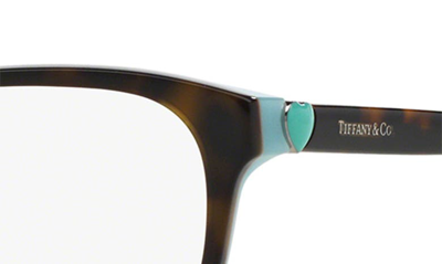Tiffany & Co 52mm Square Optical Glasses In Turquoise