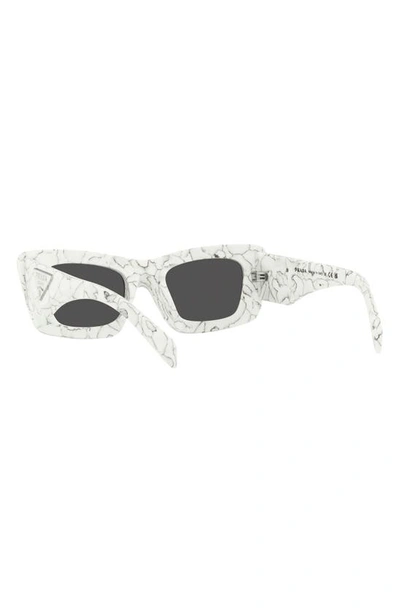 Shop Prada 50mm Square Sunglasses In Matte White