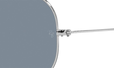 Shop Ray Ban Aviator 55mm Sunglasses In Silver