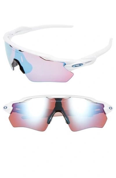 Shop Oakley Radar® Ev Path 50mm Sunglasses In White/ Prizm Sapphire Snow
