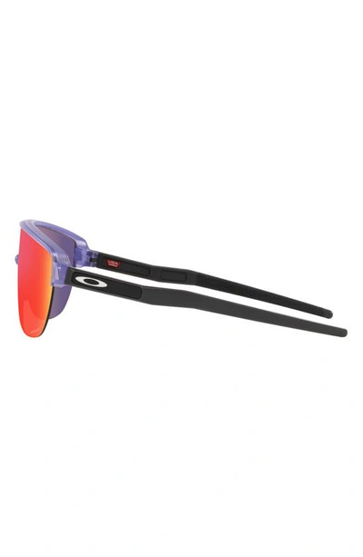 Shop Oakley Corridor 142mm Semi Rimless Prizm™ Polarized Shield Sunglasses In Lilac