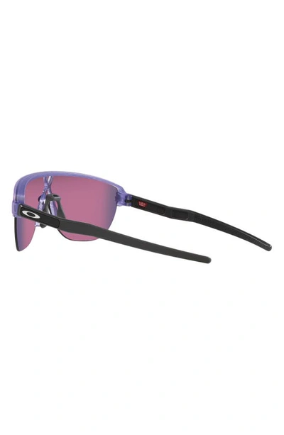 Shop Oakley Corridor 142mm Semi Rimless Prizm™ Polarized Shield Sunglasses In Lilac