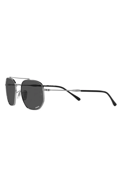 Ray Ban 57mm Polarized Irregular Sunglasses In Gunmetal