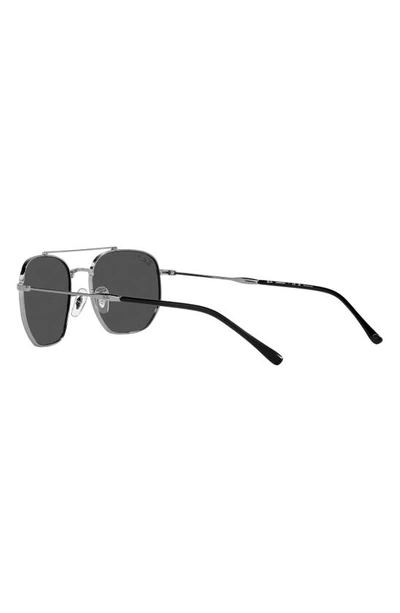 Ray Ban 57mm Polarized Irregular Sunglasses In Gunmetal