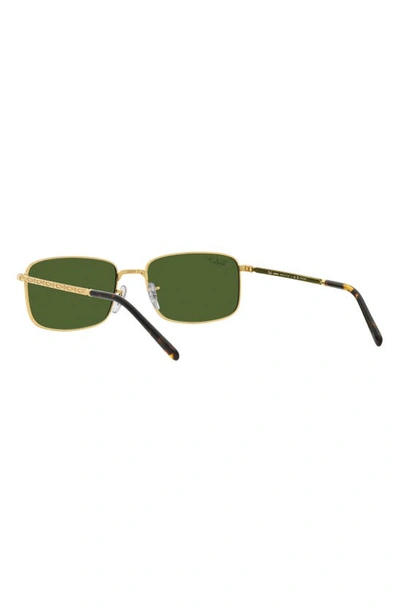 Shop Ray Ban Ray-ban 60mm Polarized Rectangular Sunglasses In Yellow