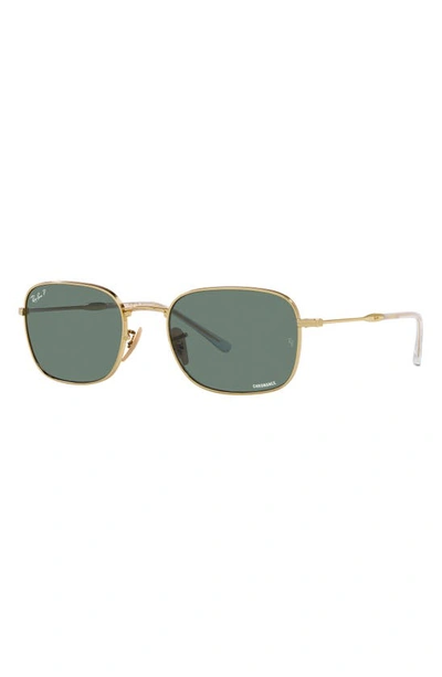 Ray Ban 57mm Polarized Pillow Sunglasses In Polar Grey
