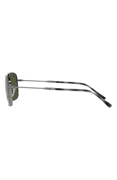 Ray Ban 57mm Gradient Pillow Sunglasses In Gunmetal