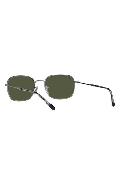 Ray Ban 57mm Gradient Pillow Sunglasses In Gunmetal