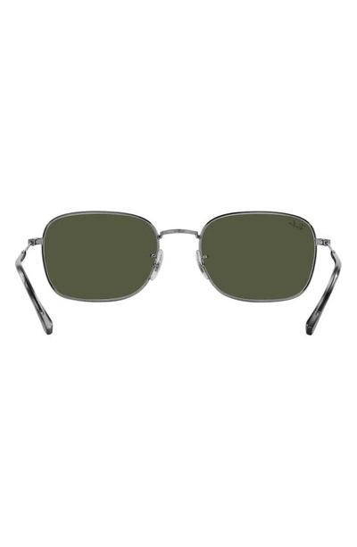 Ray Ban 57mm Gradient Pillow Sunglasses In Gunmetal