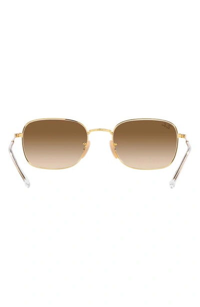 Ray Ban 57mm Gradient Pillow Sunglasses In Gold Flash