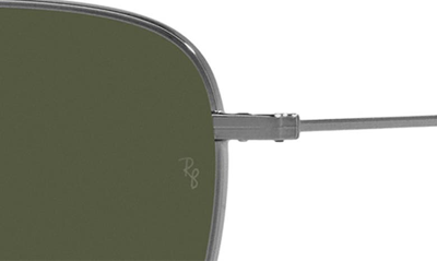 Ray Ban 57mm Gradient Pillow Sunglasses In Gunmetal