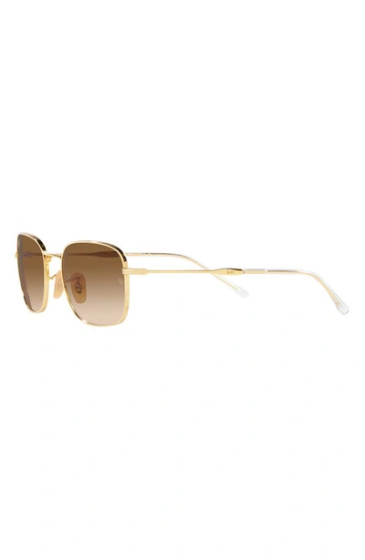 Ray Ban 57mm Gradient Pillow Sunglasses In Gold Flash