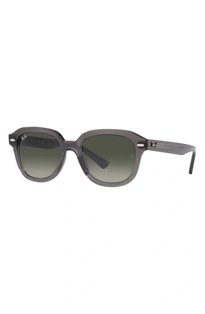 Ray Ban Erik 51mm Gradient Square Sunglasses In Grad Grey