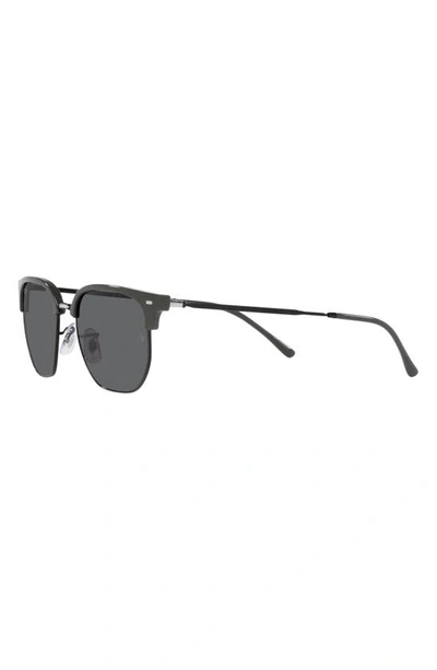 Shop Ray Ban New Clubmaster 51mm Irregular Sunglasses In Dark Grey