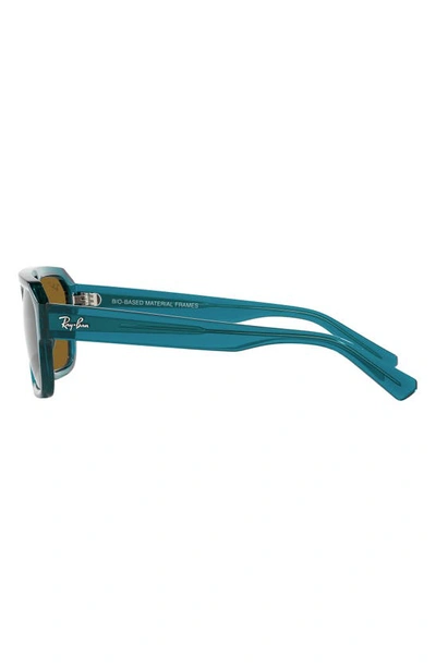 Ray Ban Ray-ban Womens Blue Rb4397 Corrigan Rectangle-frame Acetate Sunglasses In Light Blue