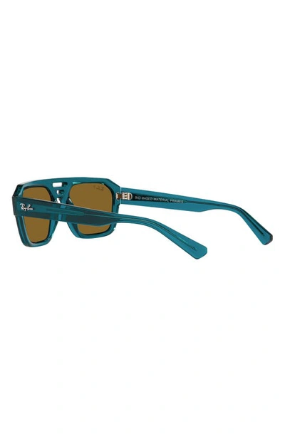 Ray Ban Ray-ban Womens Blue Rb4397 Corrigan Rectangle-frame Acetate Sunglasses In Light Blue