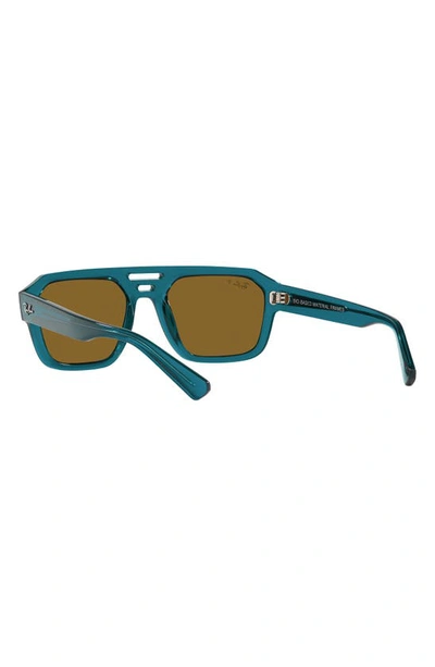Ray Ban Ray-ban Womens Blue Rb4397 Corrigan Rectangle-frame Acetate Sunglasses In Light Blue