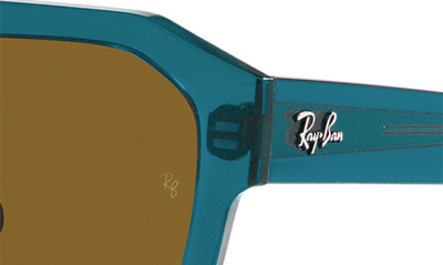 Ray Ban Ray-ban Womens Blue Rb4397 Corrigan Rectangle-frame Acetate Sunglasses In Light Blue