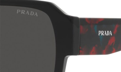 Shop Prada 56mm Pilot Sunglasses In Dark Grey