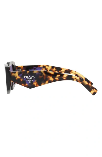 Shop Prada 51mm Irregular Sunglasses In Tortoise