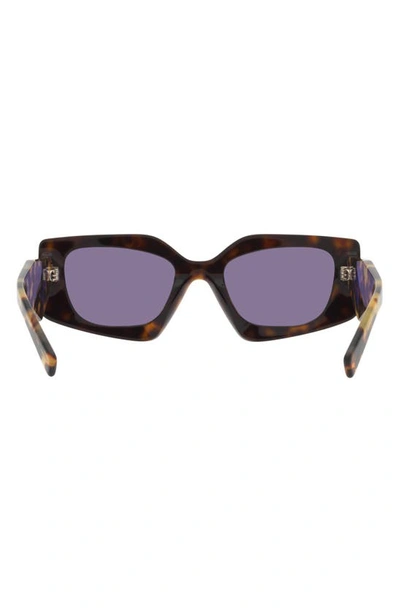 Shop Prada 51mm Irregular Sunglasses In Tortoise