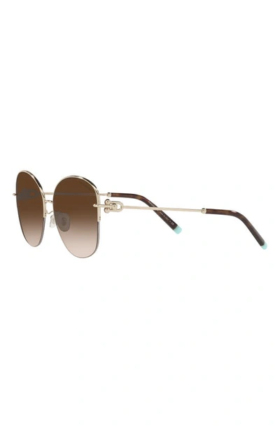 Shop Tiffany & Co 58mm Gradient Pillow Sunglasses In Pale Gold