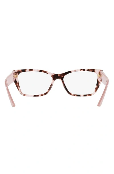 Prada 54mm Rectangular Optical Glasses In Tortoise