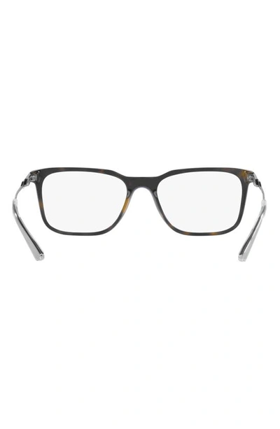 Shop Prada 55mm Rectangular Optical Glasses In Blue Tort