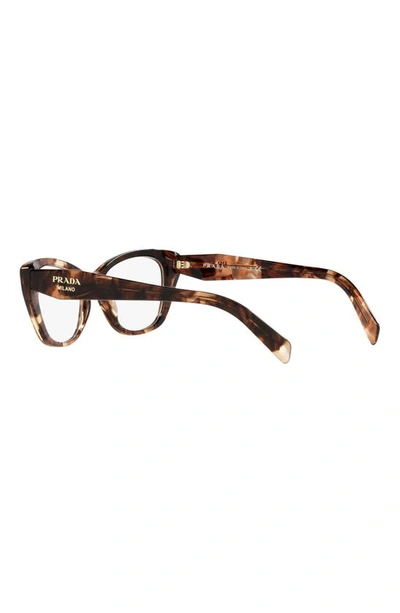 Shop Prada 52mm Cat Eye Optical Glasses In Caramel