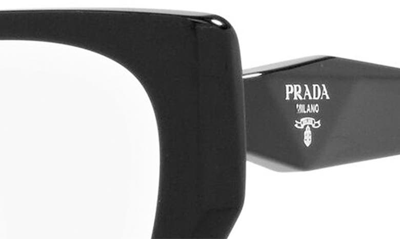 Prada 54mm Square Optical Glasses In Black