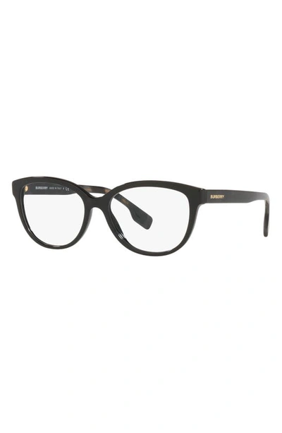 Shop Burberry Esme 54mm Square Optical Glasses In Black