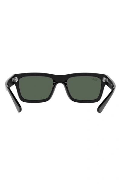 Ray Ban Warren 57mm Rectangular Sunglasses In Black