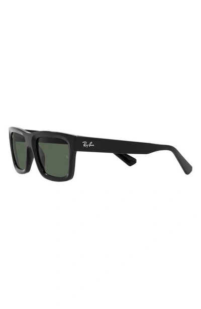 Shop Ray Ban Warren 57mm Rectangular Sunglasses In Black