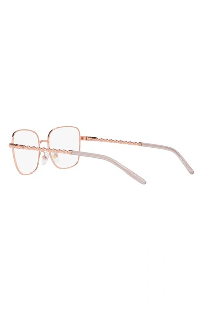 Tory Burch 53mm Square Optical Glasses In Blush