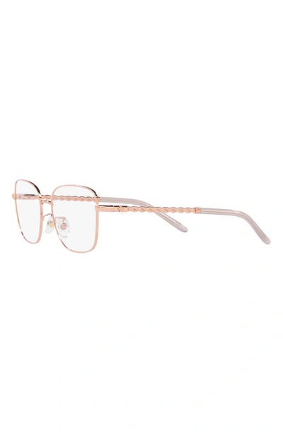 Tory Burch 53mm Square Optical Glasses In Blush