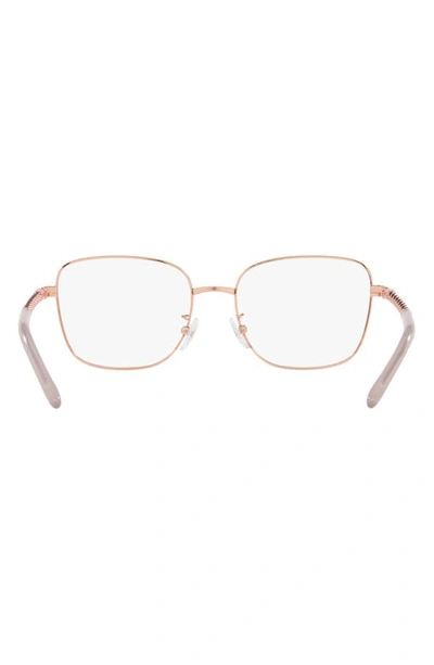 Tory Burch 53mm Square Optical Glasses In Blush