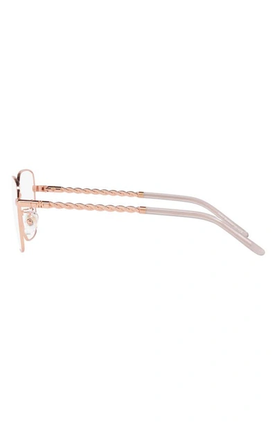 Tory Burch 53mm Square Optical Glasses In Blush