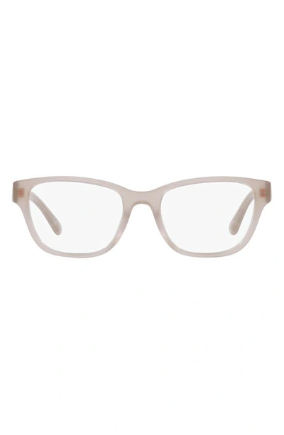 Shop Tory Burch 52mm Rectangular Optical Glasses In Blush