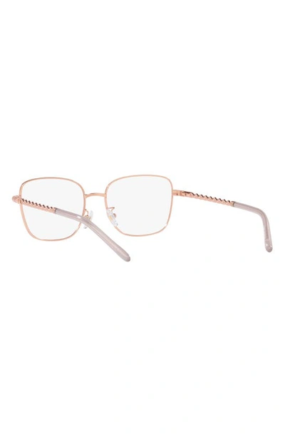 Shop Tory Burch 53mm Square Optical Glasses In Blush