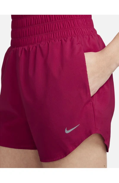 Shop Nike Dri-fit Ultrahigh Waist 3-inch Brief Lined Shorts In Noble Red