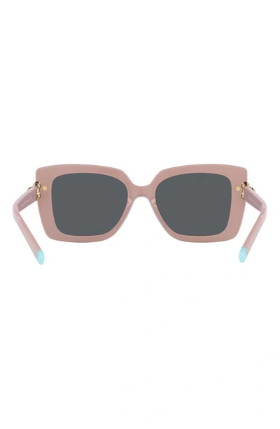 Shop Tiffany & Co 53mm Butterfly Sunglasses In Dark Grey