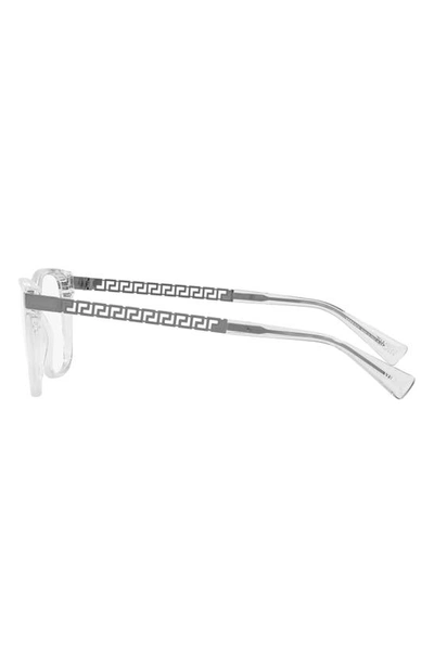 Versace 55mm Pillow Optical Glasses In Crystal