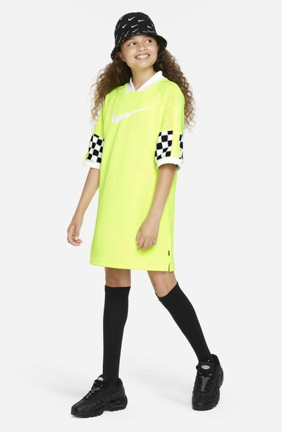 Shop Nike Kids' Dri-fit Tunic In Volt/ Volt/ White