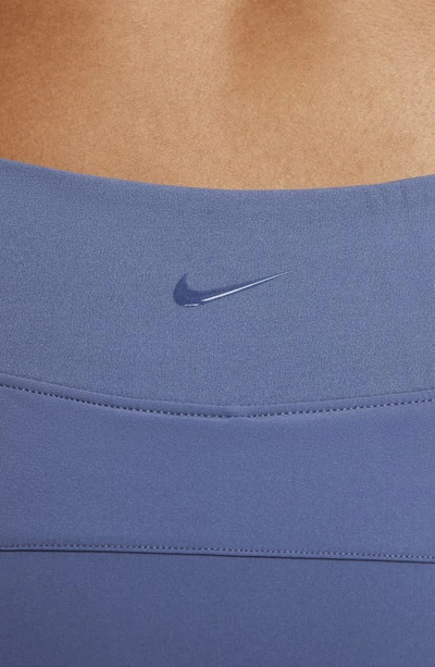 Shop Nike Dri-fit Bliss Training Skort In Diffused Blue/ Clear