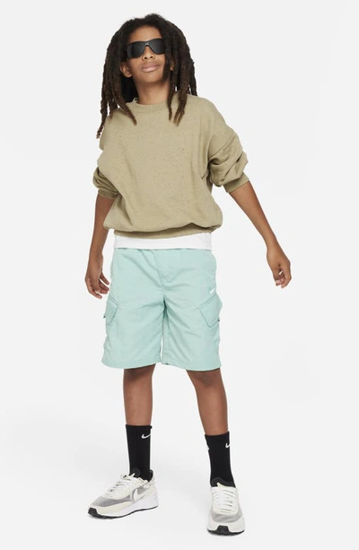 Shop Nike Kids' Outdoor Play Cargo Shorts In Mineral